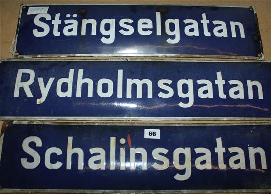 3 Scandinavian street signs